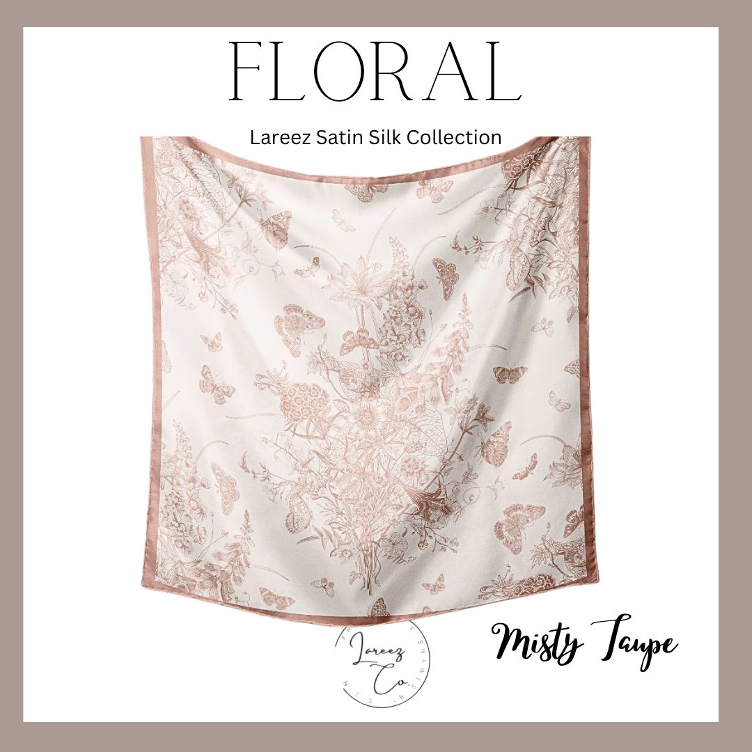 Floral - Misty Taupe